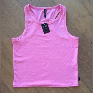 Cotton On Pink Active Core Rib Racer Tank Top NWT 🩷